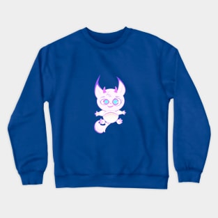 Cute purple kitten design with pink and blue eyes Crewneck Sweatshirt